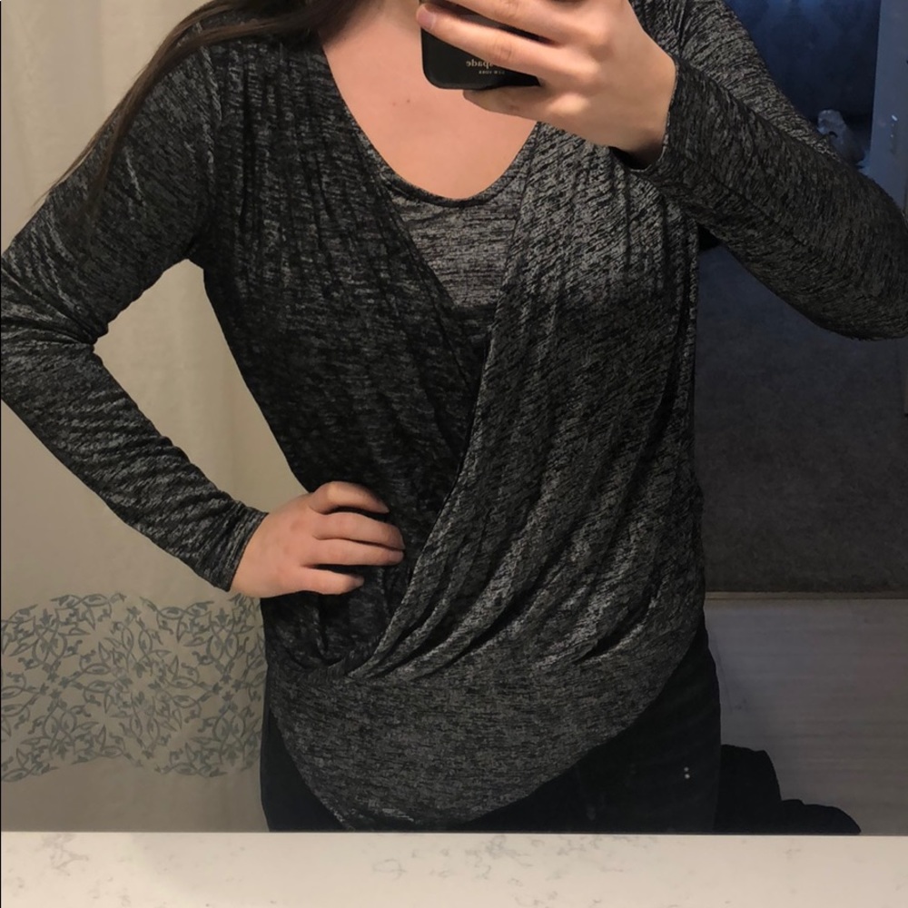 Black shirt with silver shimmer